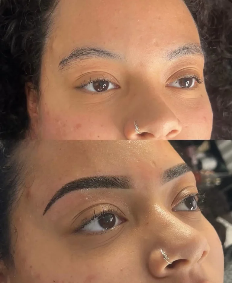 Before after microshading brows
