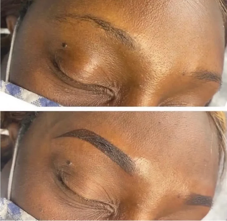 Before after microshading brows
